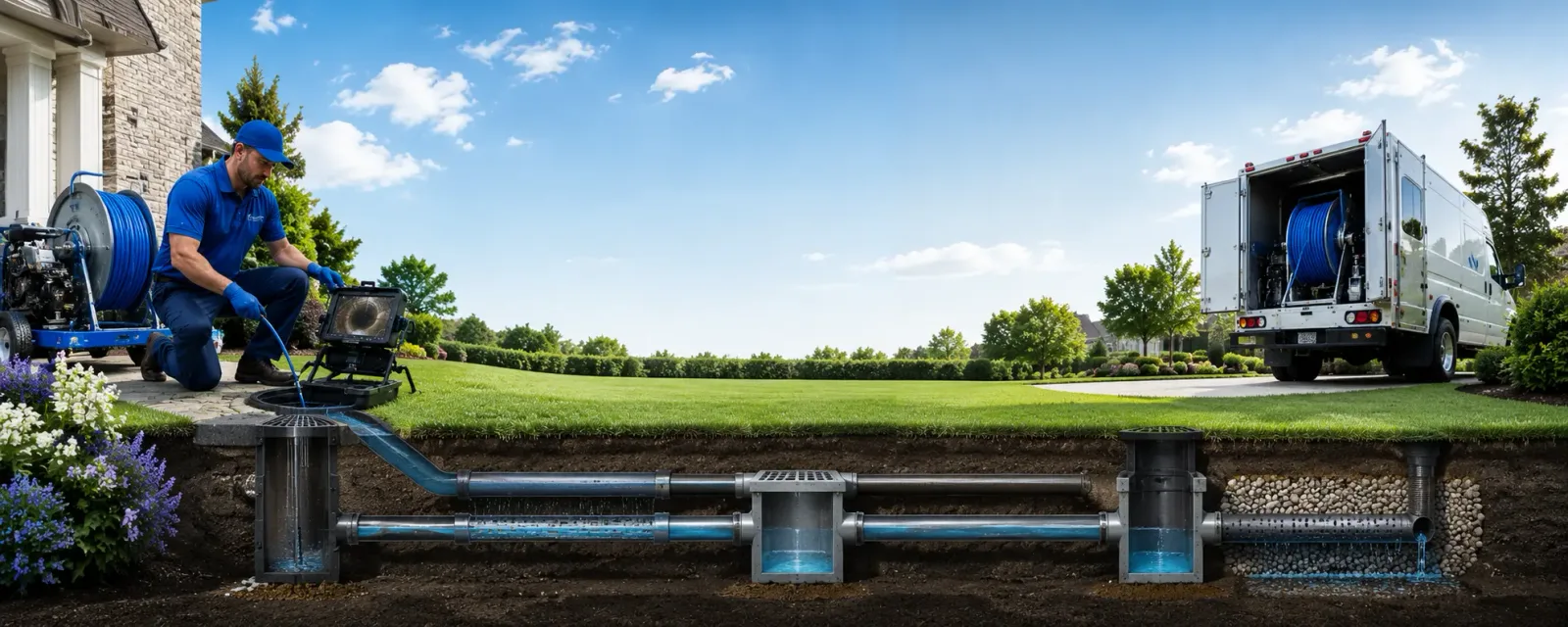 Outdoor drain cleaning information for Oakwood, OK